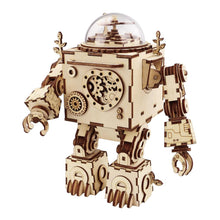 Load image into Gallery viewer, Robotime DIY Wooden Robot Model Building Kit with Music Box Plays - Can&#39;t take my eyes off you - shopourstock
