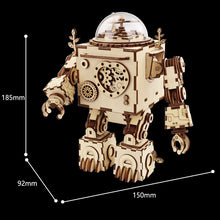 Load image into Gallery viewer, Robotime DIY Wooden Robot Model Building Kit with Music Box Plays - Can&#39;t take my eyes off you - shopourstock
