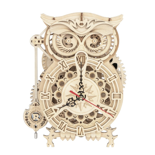 Robotime 3D Wooden Puzzle Owl Clock Model - shopourstock