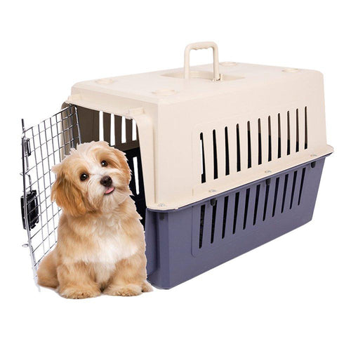 Portable Animal Carrier Cage with Chrome Door - Airline Approved - shopourstock