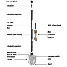 Load image into Gallery viewer, MT14102 High Quality Aluminum Folding Multifunction Shovel Camping/Outdoor/Survival/Hiking - shopourstock
