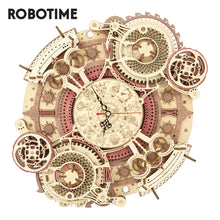 Load image into Gallery viewer, Robotime 3d Wooden Puzzle Zodiac Wall Clock/Time Engine Calendar - shopourstock
