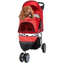 Load image into Gallery viewer, 3-Wheels Elite Jogger Pet Stroller Kitten/Puppy Easy Walk Folding Travel Carrier - shopourstock
