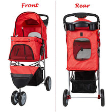 Load image into Gallery viewer, 3-Wheels Elite Jogger Pet Stroller Kitten/Puppy Easy Walk Folding Travel Carrier - shopourstock
