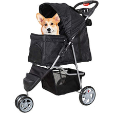 Load image into Gallery viewer, 3-Wheels Elite Jogger Pet Stroller Kitten/Puppy Easy Walk Folding Travel Carrier - shopourstock
