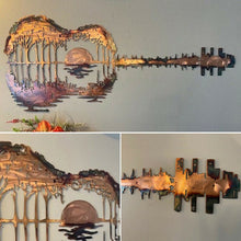 Load image into Gallery viewer, Abstract Wrought Iron Metal Guitar Art Indoor or Outdoor - shopourstock
