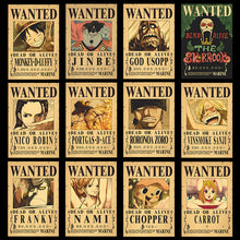 Load image into Gallery viewer, 66Pcs/set Anime One Piece Vintage Posters Cartoons Pirate Wanted Paintings - shopourstock
