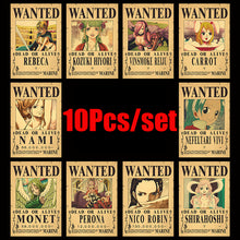 Load image into Gallery viewer, 66Pcs/set Anime One Piece Vintage Posters Cartoons Pirate Wanted Paintings - shopourstock
