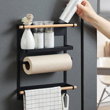 Load image into Gallery viewer, Magnetic Kitchen Organizer With Shelf, Paper Towel Holder, Metal Shelf - shopourstock
