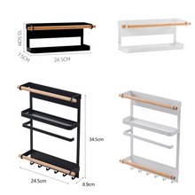 Load image into Gallery viewer, Magnetic Kitchen Organizer With Shelf, Paper Towel Holder, Metal Shelf - shopourstock
