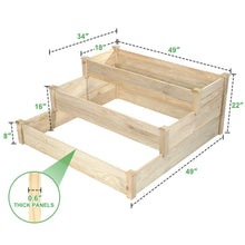 Load image into Gallery viewer, 3 Tier Raised Wooden Garden Bed Outdoor Planter Box - shopourstock
