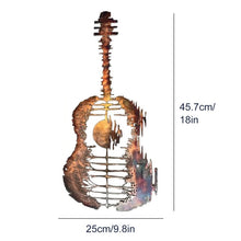 Load image into Gallery viewer, Abstract Wrought Iron Metal Guitar Art Indoor or Outdoor - shopourstock
