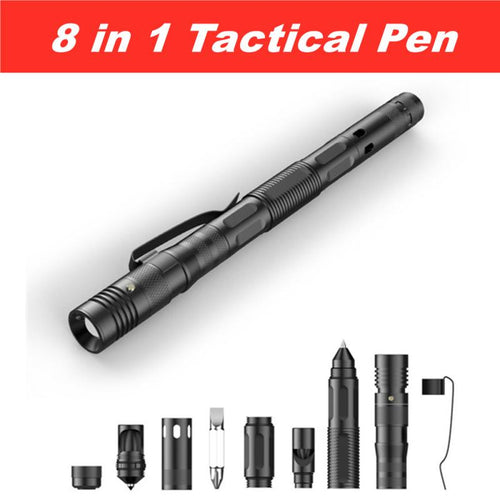 8-in-1 Tactical Pen Self Defense Tungsten Steel - shopourstock