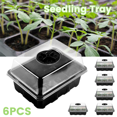 6 Packs, 12 Cells each. Seed Starter Kit/Seedling Trays - shopourstock