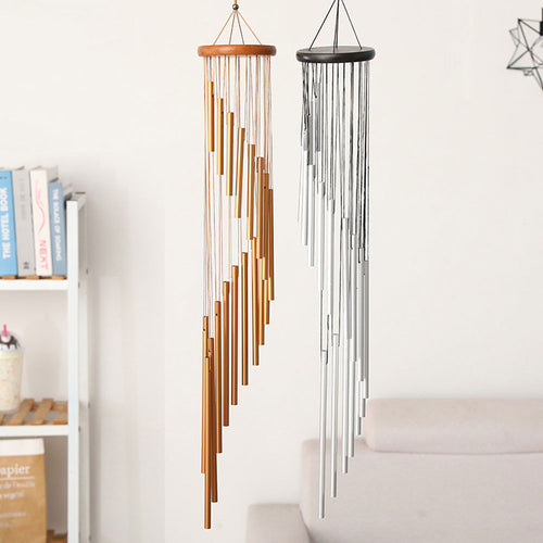 Metal 18 Tubes Wind Chimes Nordic Classic Handmade Ornament 90x120cm - shopourstock