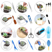 Load image into Gallery viewer, 14Piece Succulent Garden Planter Kit - Mini Garden Hand Tools - shopourstock
