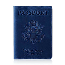 Load image into Gallery viewer, RFID Blocking Slim Leather Travel Passport Holder/Wallet - shopourstock
