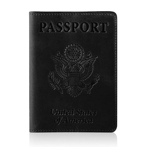 RFID Blocking Slim Leather Travel Passport Holder/Wallet - shopourstock