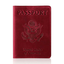 Load image into Gallery viewer, RFID Blocking Slim Leather Travel Passport Holder/Wallet - shopourstock
