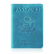 Load image into Gallery viewer, RFID Blocking Slim Leather Travel Passport Holder/Wallet - shopourstock
