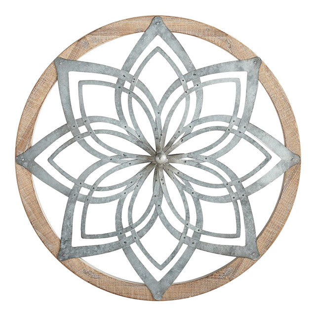 Round Metal Patterned Wall Art - shopourstock